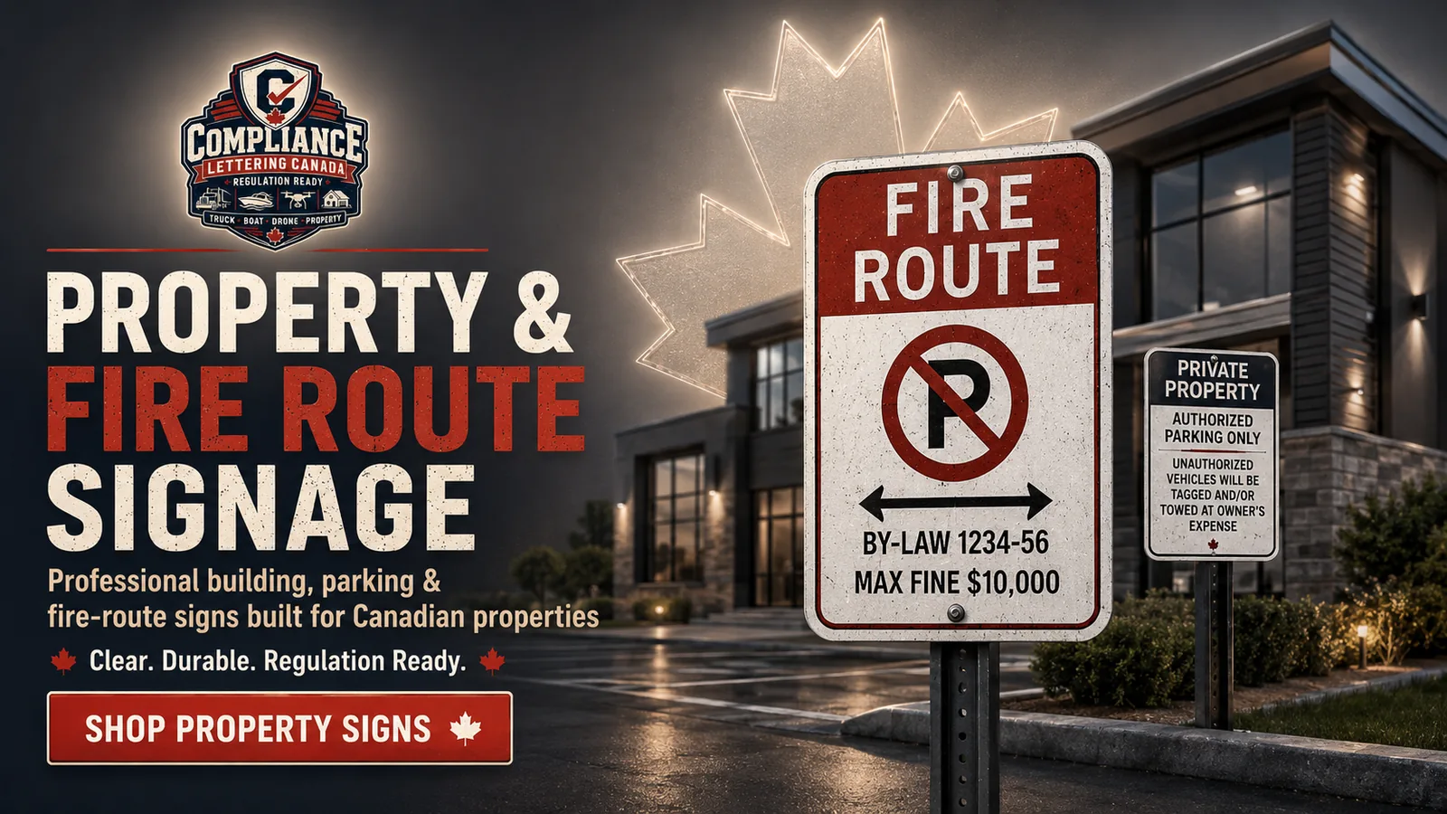 Property, building, and safety signs