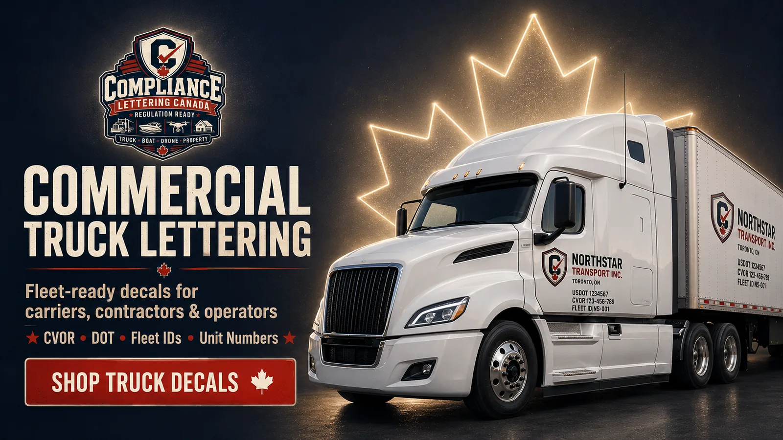 Delivery Van Box Truck Lettering Ontario | Compliance Lettering product image