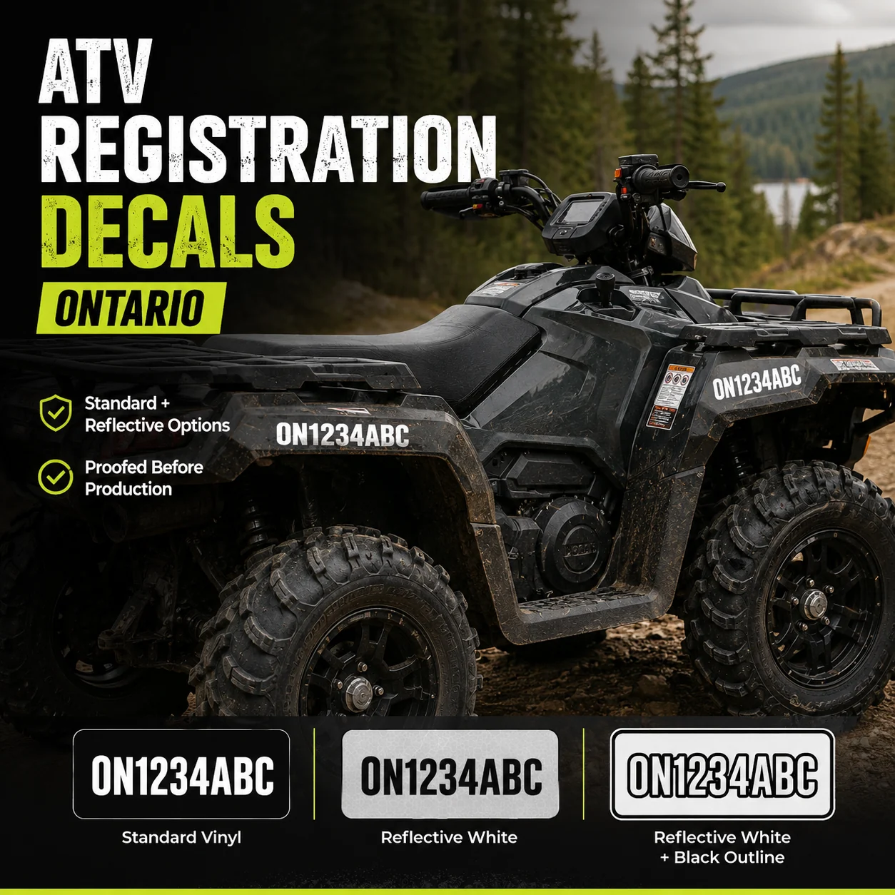 ATV Registration Decals Ontario | O.Reg 863 product image