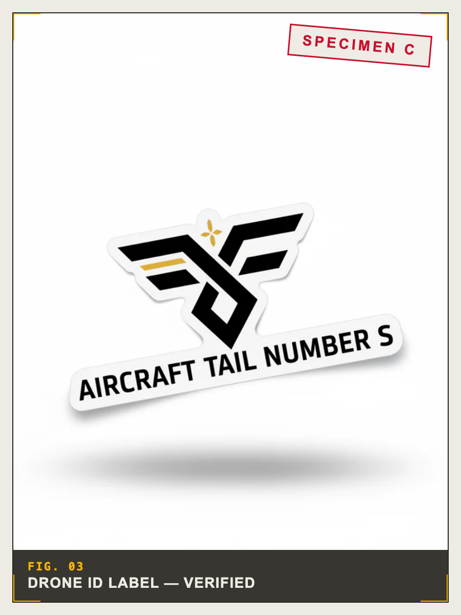 Aircraft Tail Number Decals reference view 3